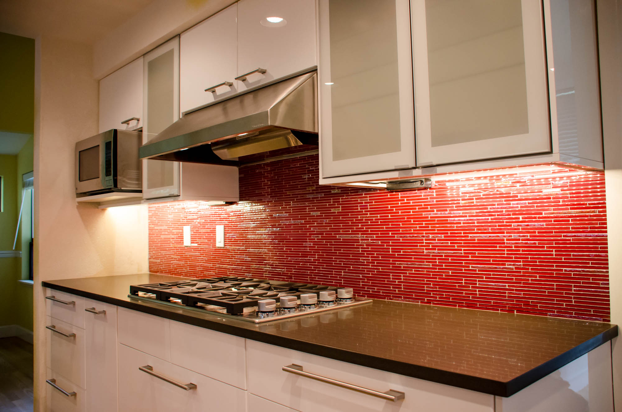 Living With Red Kitchen Cabinets At Home With Kim Vallee